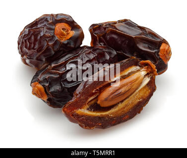 Dried date fruit isolated on white background Stock Photo