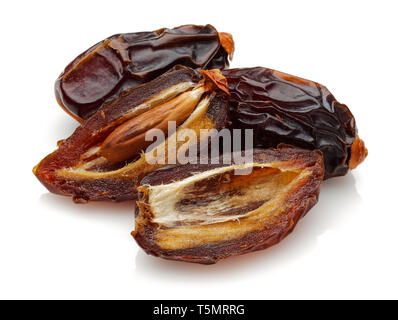 Dried date fruit isolated on white background Stock Photo