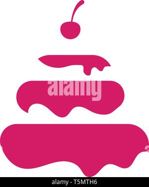 cake ilustration logo vector template Stock Vector