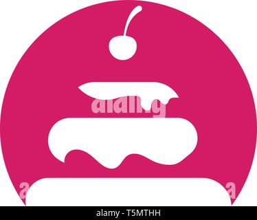 cake ilustration logo vector template Stock Vector