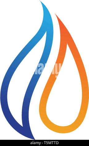 Fire flame Logo Template vector icon Oil, gas and energy logo concept Stock Vector