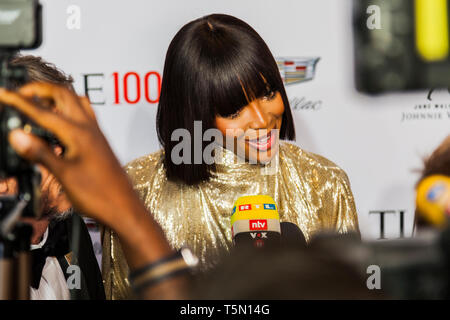 Naomi Campbell attends TIME 100 GALA on April 23 in New York City Stock Photo