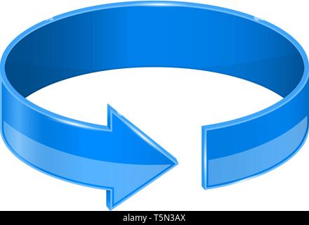 Circular blue arrow Stock Vector