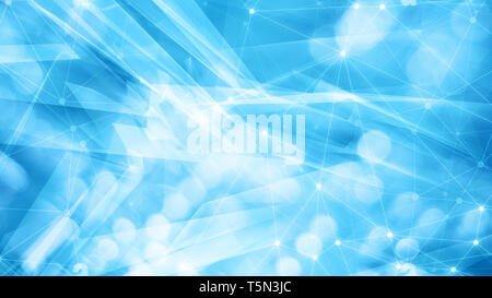Cyberspace communication background triangles abstract design new tech network technology creative graphic lines connected Stock Photo