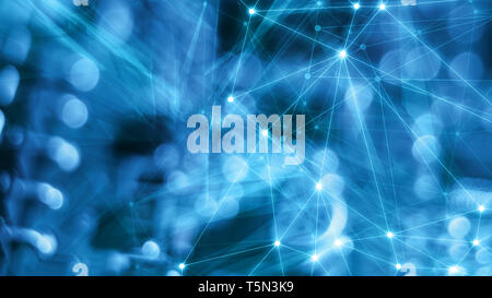 Future world graphic backgrounds connected creative chaos template Stock Photo