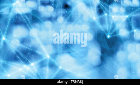 Cyber security world concept creative graphic backgrounds connected dot circles with lines Stock Photo