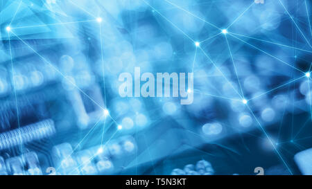 Cyber threats digital wires international cyberspace, triangle abstract background. Triangles shapes geometrical modern template Stock Photo