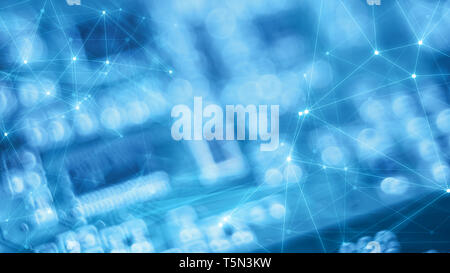 Tech title backgrounds, science fiction digital world communication technology Stock Photo