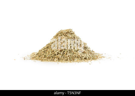 A pile of dry lemon grass isolated on white background. Lemongrass heap. Stock Photo