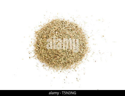 A pile of dry lemon grass isolated on white background. Lemongrass heap. Stock Photo