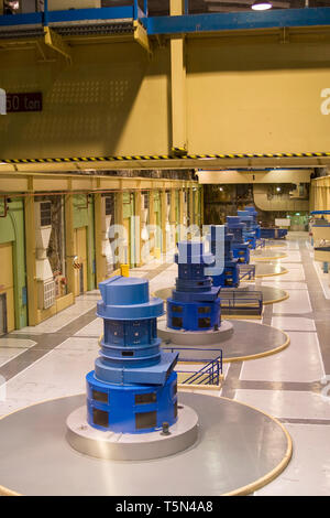 Underground powerstation Manapouri at Doubtful Sound in New Zealand Stock Photo