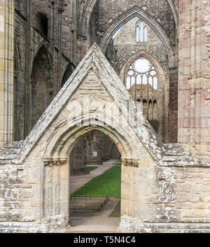 The restored ruins of Tintern Abbey, Monmouthshire, Wales, UK Stock Photo