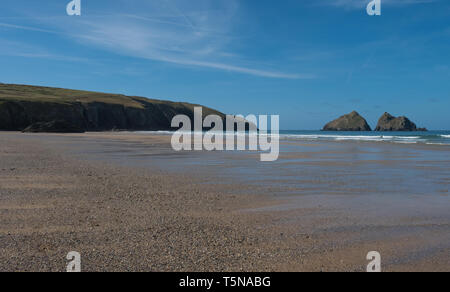 Holywell Bay, Cornwall, England Stock Photo