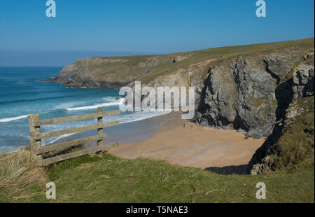 Holywell Bay, Cornwall, England Stock Photo