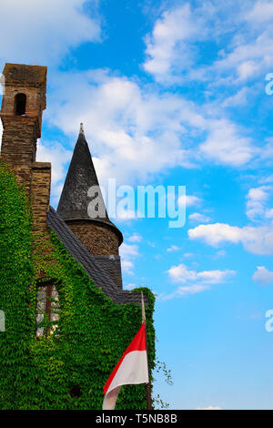 Tower of imperial castle in Cochem on the Moselle Stock Photo