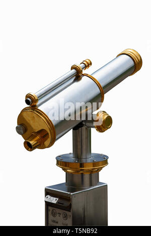 Telescope - Coin Operated Binocular - cut out Stock Photo