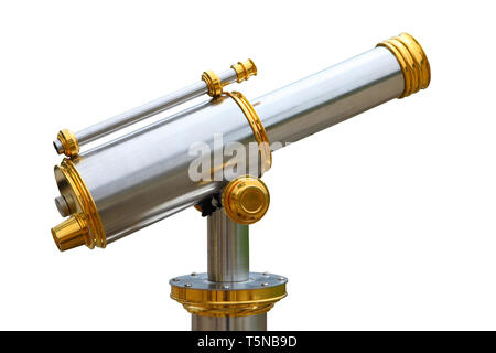 Telescope - Coin Operated Binocular - cut out Stock Photo