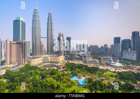 Kuala Lumpur, Malaysia downtown city skyline in the morning. Stock Photo