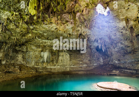 Cenote Suytun in Yucatan, Mexico Stock Photo