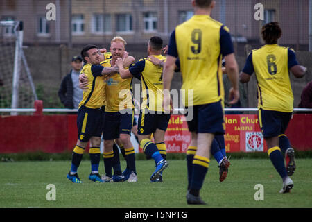 Afan Lido v Port Talbot Town in WFL Division One at Marstons Stadium. Lewis Mitchel/PTT. Stock Photo