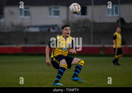 Afan Lido v Port Talbot Town in WFL Division One at Marstons Stadium. Lewis Mitchel/PTT. Stock Photo