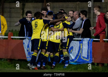 Afan Lido v Port Talbot Town in WFL Division One at Marstons Stadium. Lewis Mitchel/PTT. Stock Photo