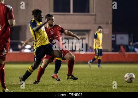 Afan Lido v Port Talbot Town in WFL Division One at Marstons Stadium. Lewis Mitchel/PTT. Stock Photo