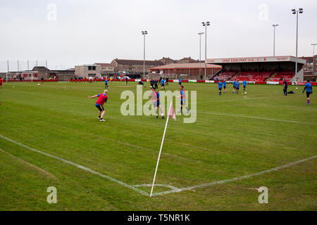 Afan Lido v Port Talbot Town in WFL Division One at Marstons Stadium. Lewis Mitchel/PTT. Stock Photo