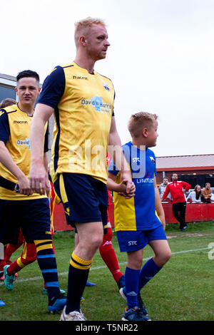 Afan Lido v Port Talbot Town in WFL Division One at Marstons Stadium. Lewis Mitchel/PTT. Stock Photo