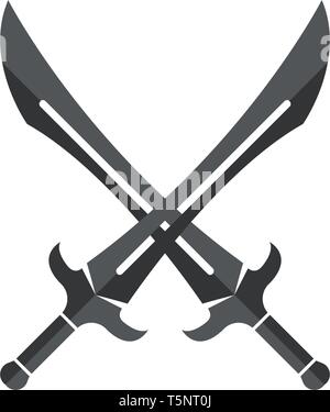 Sword vector logo illustration Stock Vector