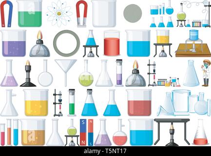 Set of lab tools illustration Stock Vector Image & Art - Alamy