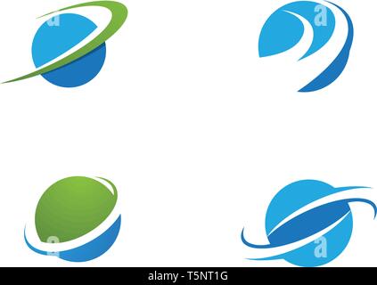 globe ilustration logo vector template - Vector Stock Vector