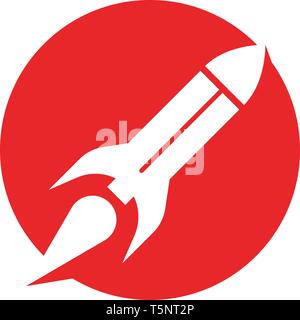 Rocket ilustration logo vector icon template - Vector Stock Vector
