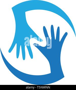 Hand shake symbol logo and symbol Stock Vector