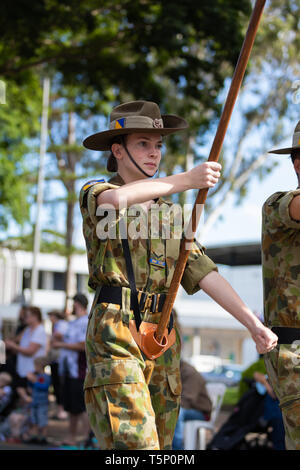 Female Army cadets marching at Remembrance Sunday Parade in Bournemouth ...