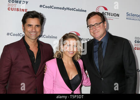 April 25, 2019 - Beverly Hills, CA, USA - LOS ANGELES - APR 25:  John Stamos, Candace Cameron Bure, Bob Saget at the Cool Comedy, Hot Cuisine 2019 at the Beverly Wilshire Hotel on April 25, 2019 in Beverly Hills, CA (Credit Image: © Kay Blake/ZUMA Wire) Stock Photo