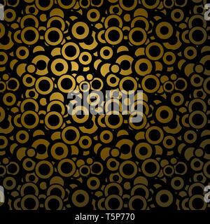 Lot of circles - golden background / pattern / texture Stock Vector