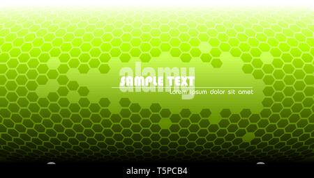 Abstract green technical background made from hexagons Stock Vector