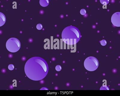 Seamless pattern with purple gradient balls. Modern trend background. Vector illustration Stock Vector