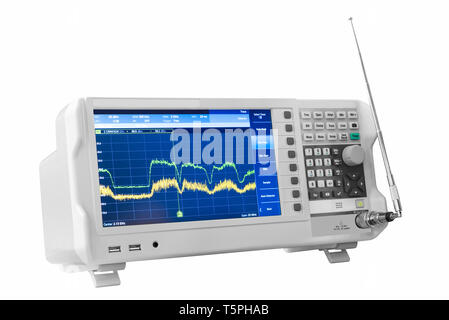 Modern testing equipment - analyzer on white background Stock Photo