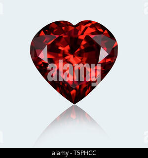 Garnet, ruby, Heart shape, heart shape cut, heart cut gemstone, ruby heart cut, garnet heart cut, ruby gemstone, garnet gemstone, Heart Stock Photo