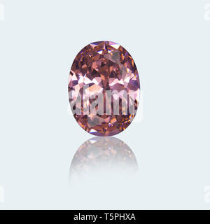 Oval cut Gemstone, Fancy Diamond, Pink Sapphire, Fancy Diamond Gemstone, Pink Sapphire Gemstone, Oval Cut Fancy Diamond, Oval cut Pink Sapphire Stock Photo