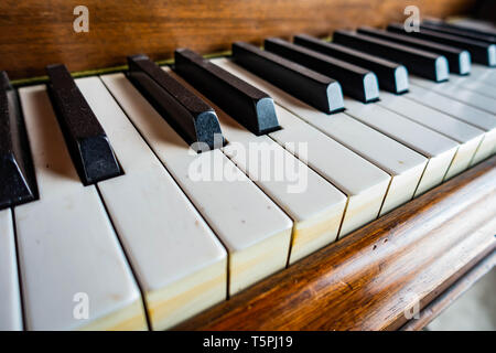 Close up of Ivory Piano Keys Stock Photo