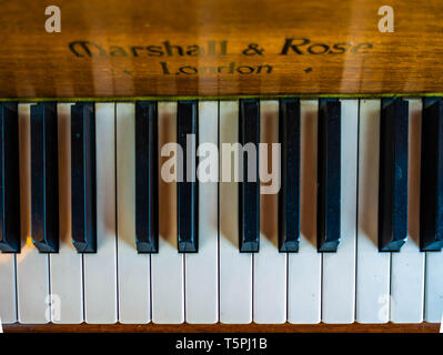 Close up of Ivory Piano Keys Stock Photo