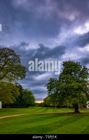 Dramatic dark cloudy sky over Bawtry, South Yorkshire Stock Photo