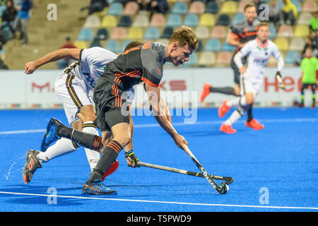 MOENCHENGLADBACH, 26-04-2019, Hockey Pro League 2019 Men. Venue: Hockeypark. Jelle Galema during the game Germany vs Netherlands. Stock Photo