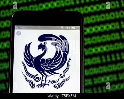 Ukraine. 26th Apr, 2019. In this photo illustration a Kadokawa Dwango Corporation logo seen displayed on a smartphone. Credit: Igor Golovniov/SOPA Images/ZUMA Wire/Alamy Live News Stock Photo