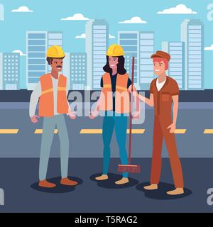 people workers labour day vector illustration design Stock Vector