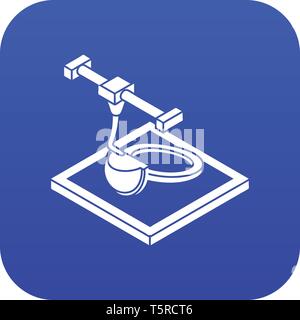 Ring d printing icon blue vector Stock Vector