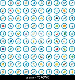 100 victory and awards icons set, isometric style Stock Vector